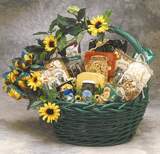 Sunflower Treats Gift Basket - Gourmet Gift Basket - Hearth Home & Living