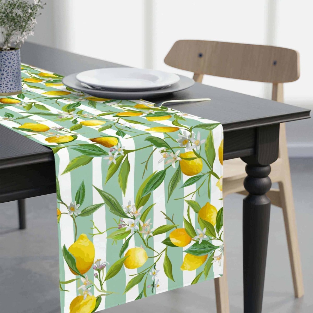 Table Runner 90" x 16" - Lemons - Hearth Home & Living