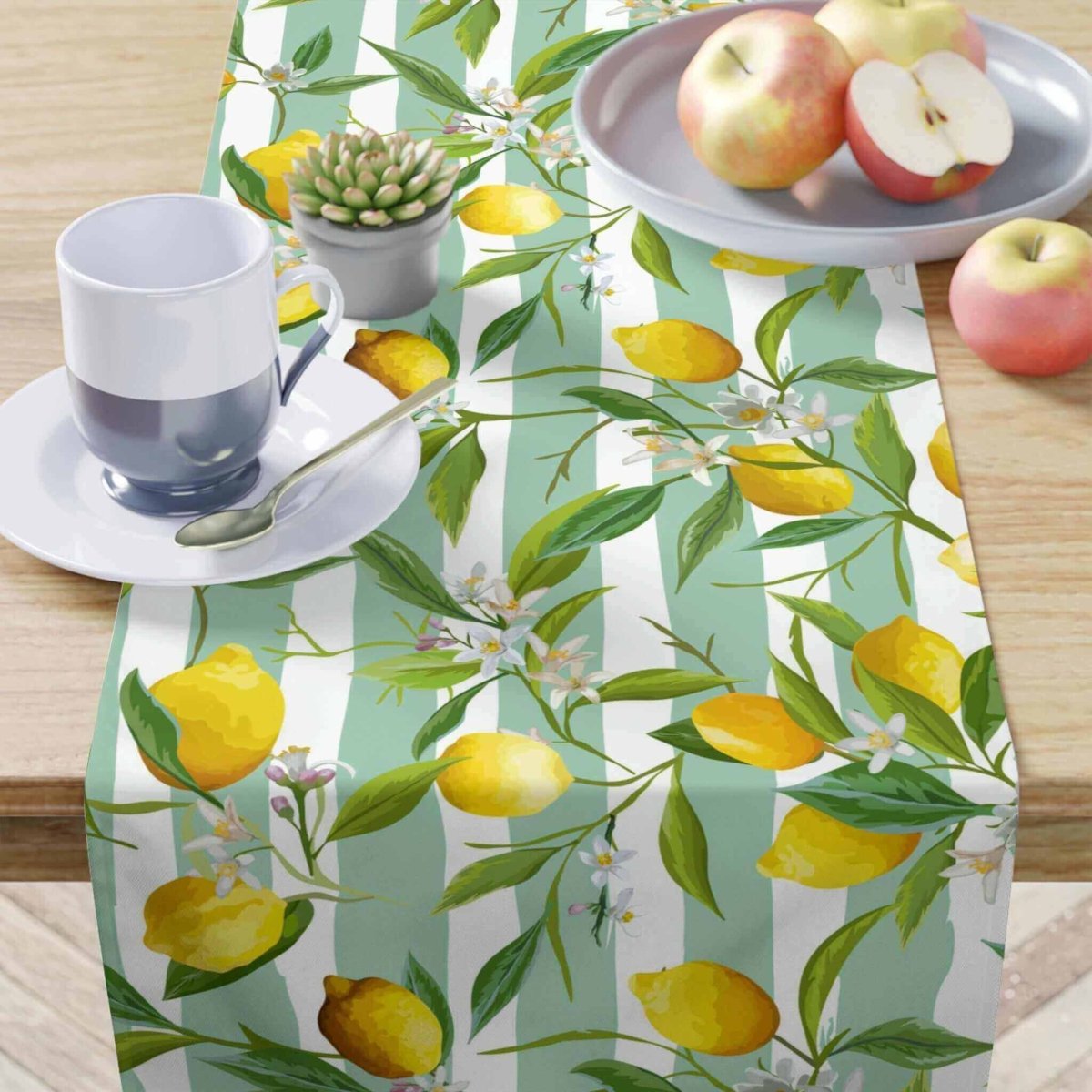 Table Runner 90" x 16" - Lemons - Hearth Home & Living