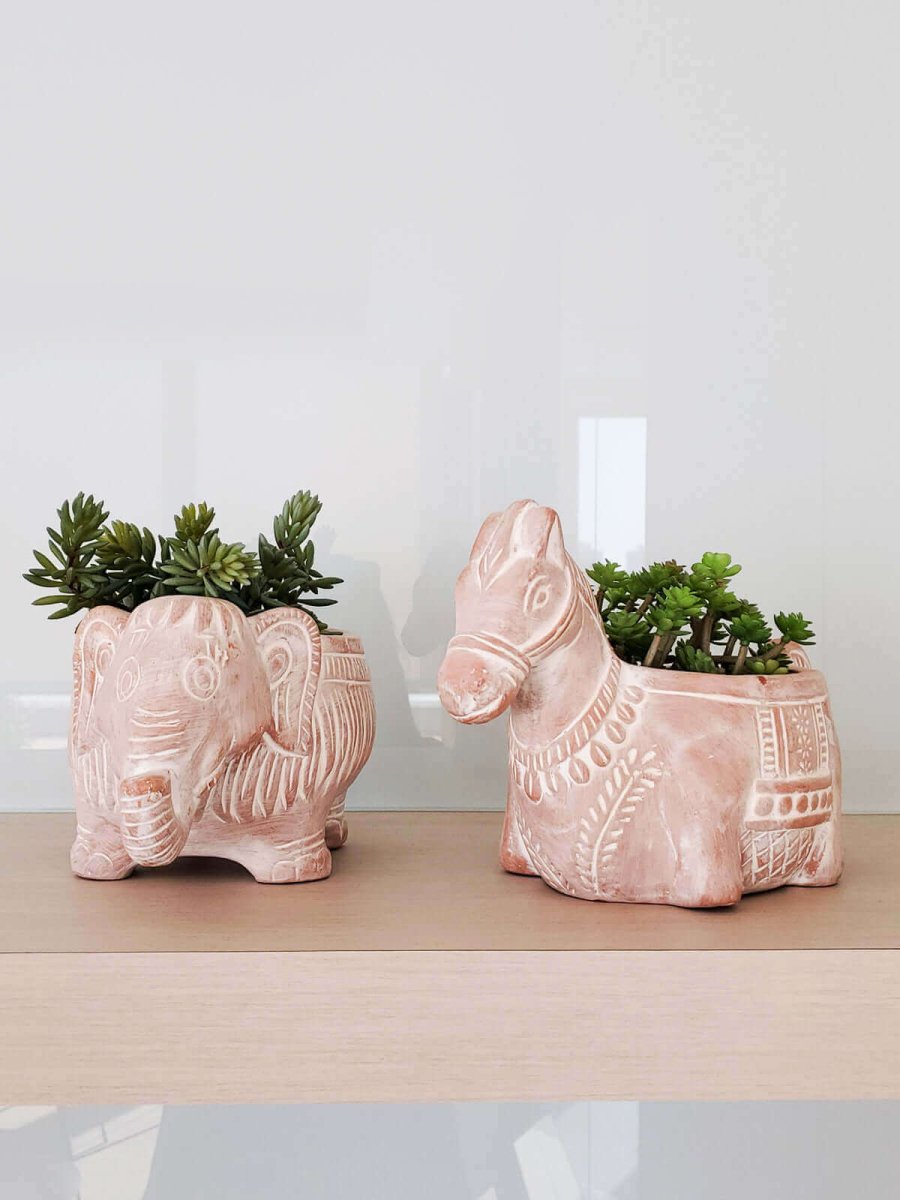 Terracotta Planter - Horse Design - Hearth Home & Living