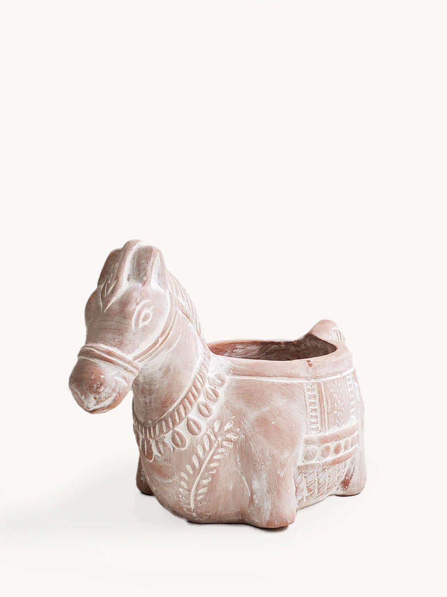 Terracotta Planter - Horse Design - Hearth Home & Living