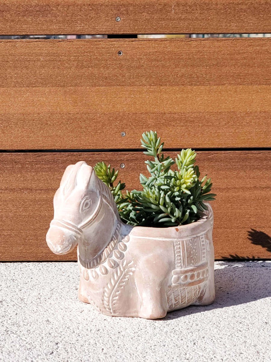 Terracotta Planter - Horse Design - Hearth Home & Living