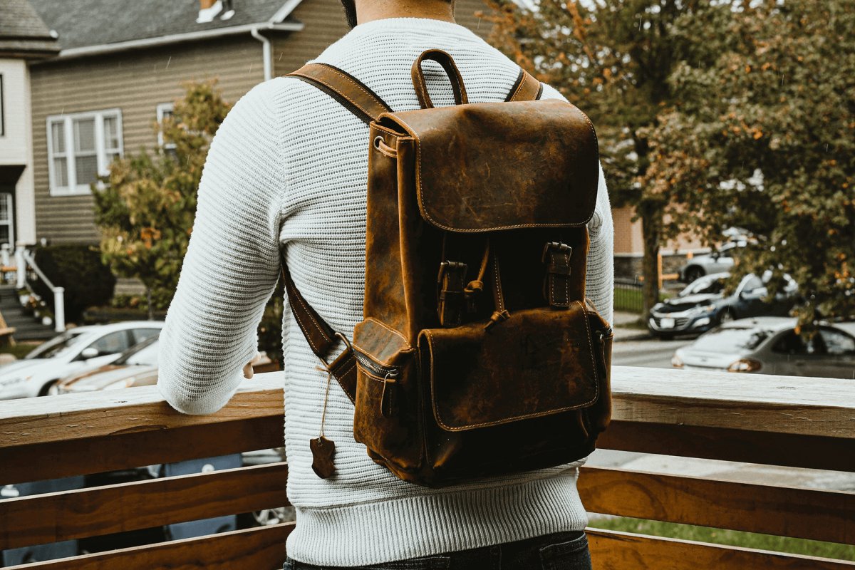 The Hagen Backpack | Vintage Leather Backpack - Hearth Home & Living