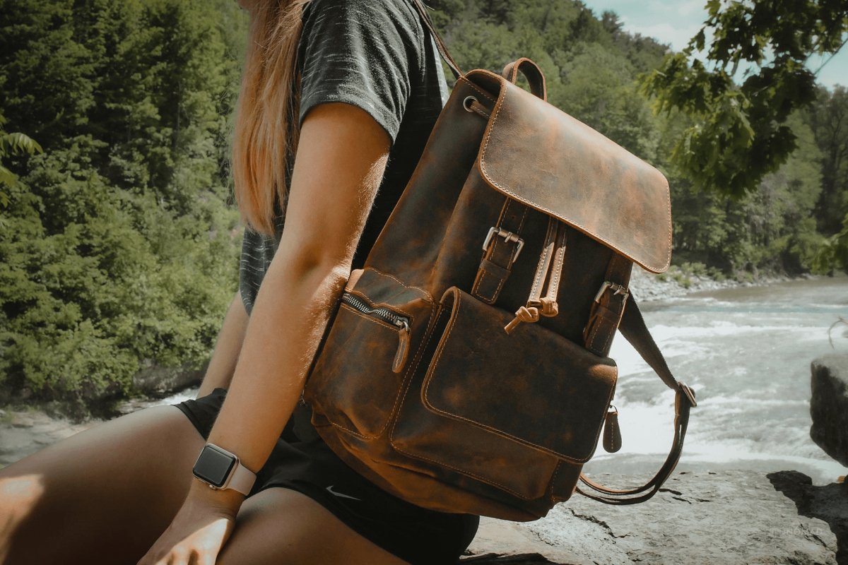 The Hagen Backpack | Vintage Leather Backpack - Hearth Home & Living