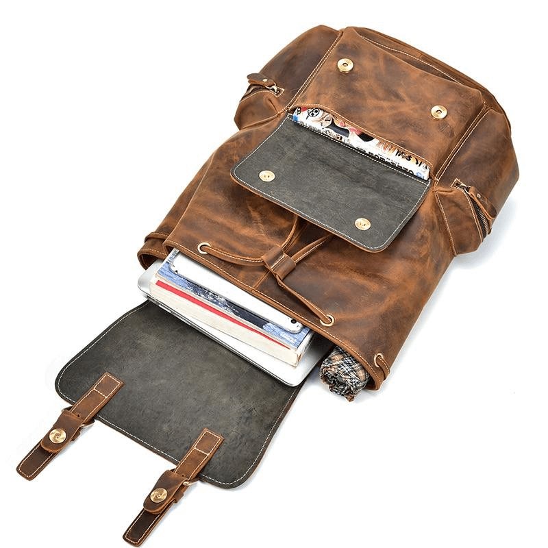 The Hagen Backpack | Vintage Leather Backpack - Hearth Home & Living