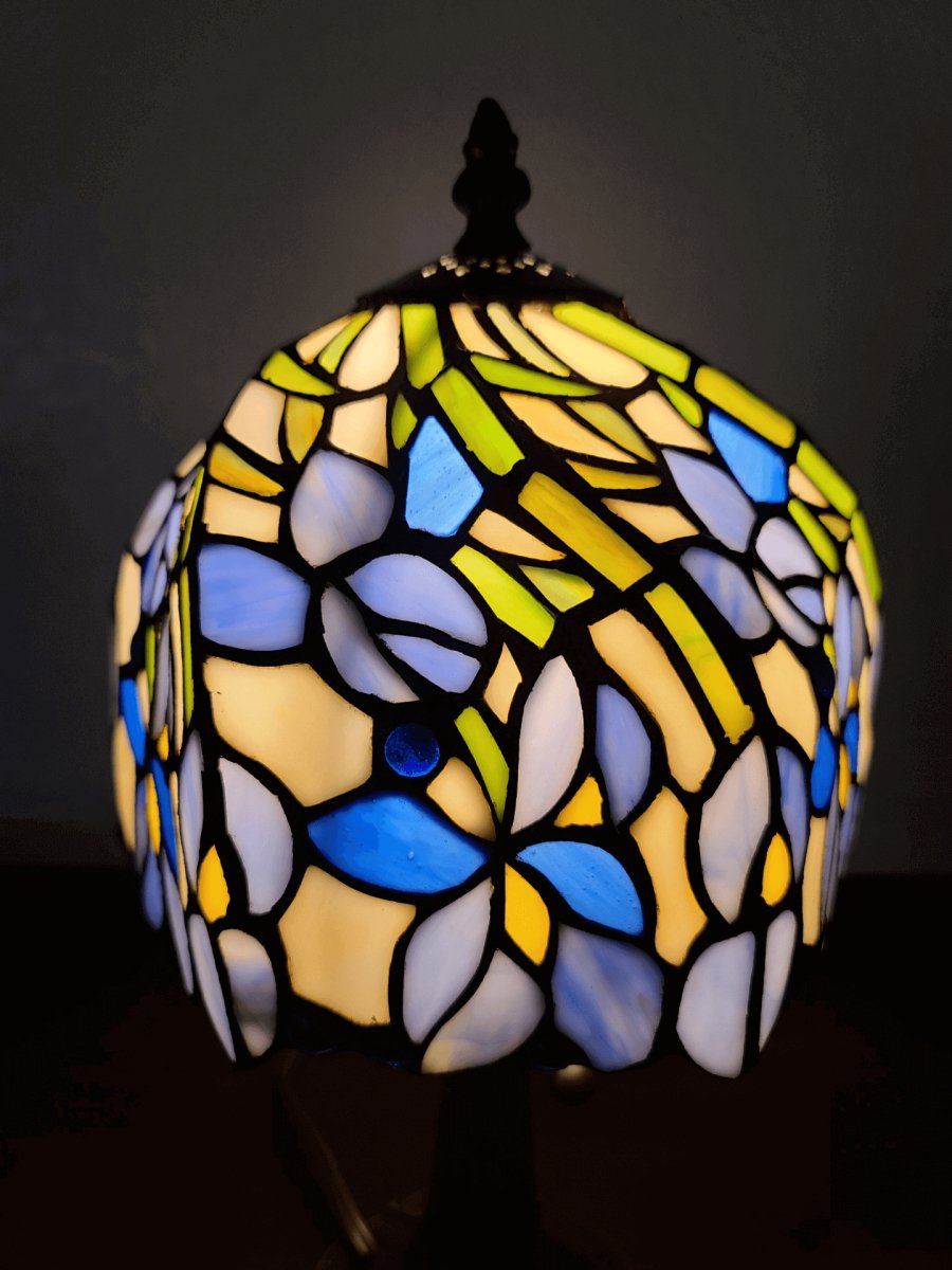 Tiffany Style Blue Floral Table Lamp | Hearth Home & Living - Hearth Home & Living