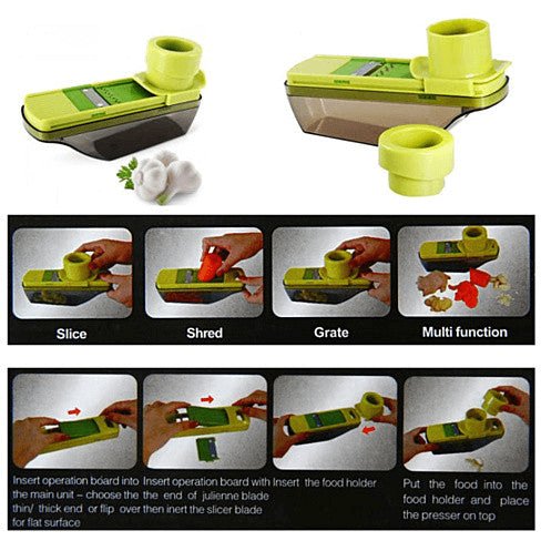 Veggie Lover's Compact Palm Sized Mini Grater and Veggie Slicer - Hearth Home & Living