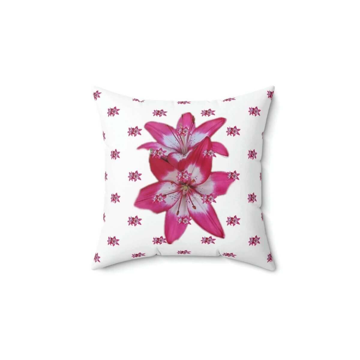 White Garden Lily Pillow - 14" Statement Piece - Hearth Home & Living