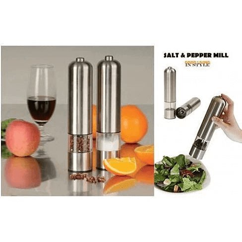 You and Me Salt or Pepper Mill - Stainless Steel - Hearth Home & Living