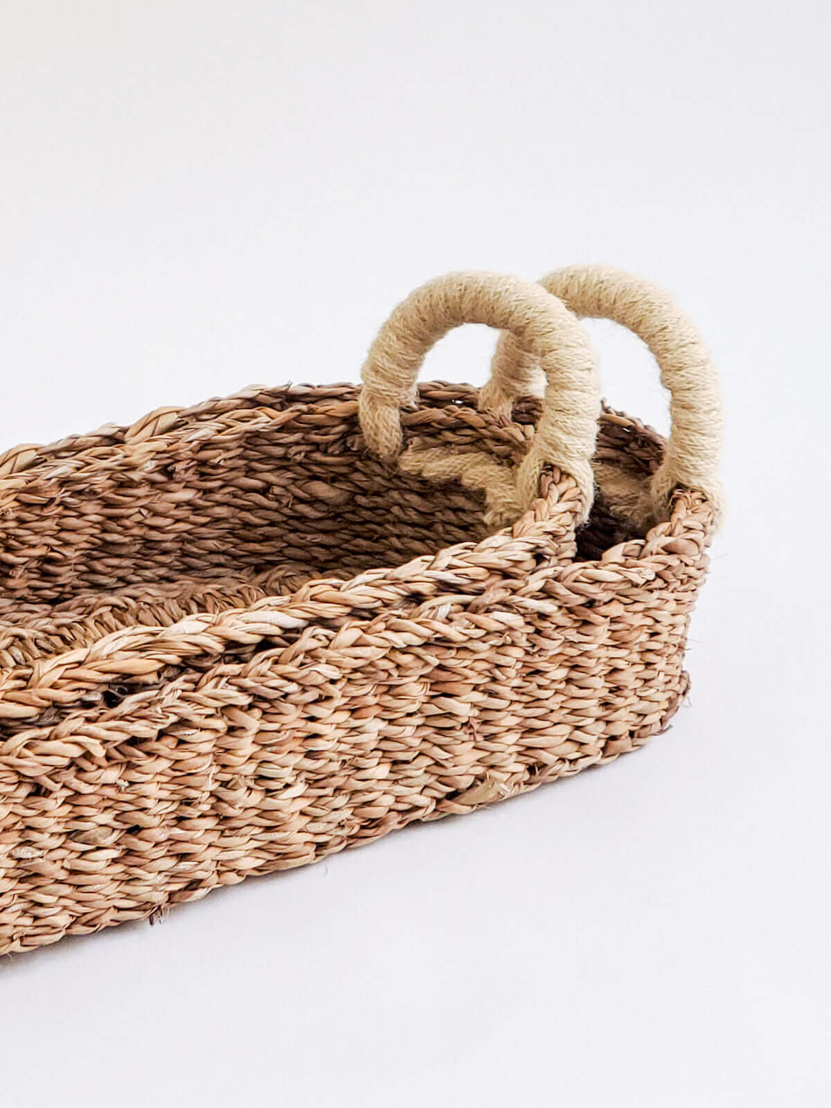 Savar Bread Basket with White Handle-6