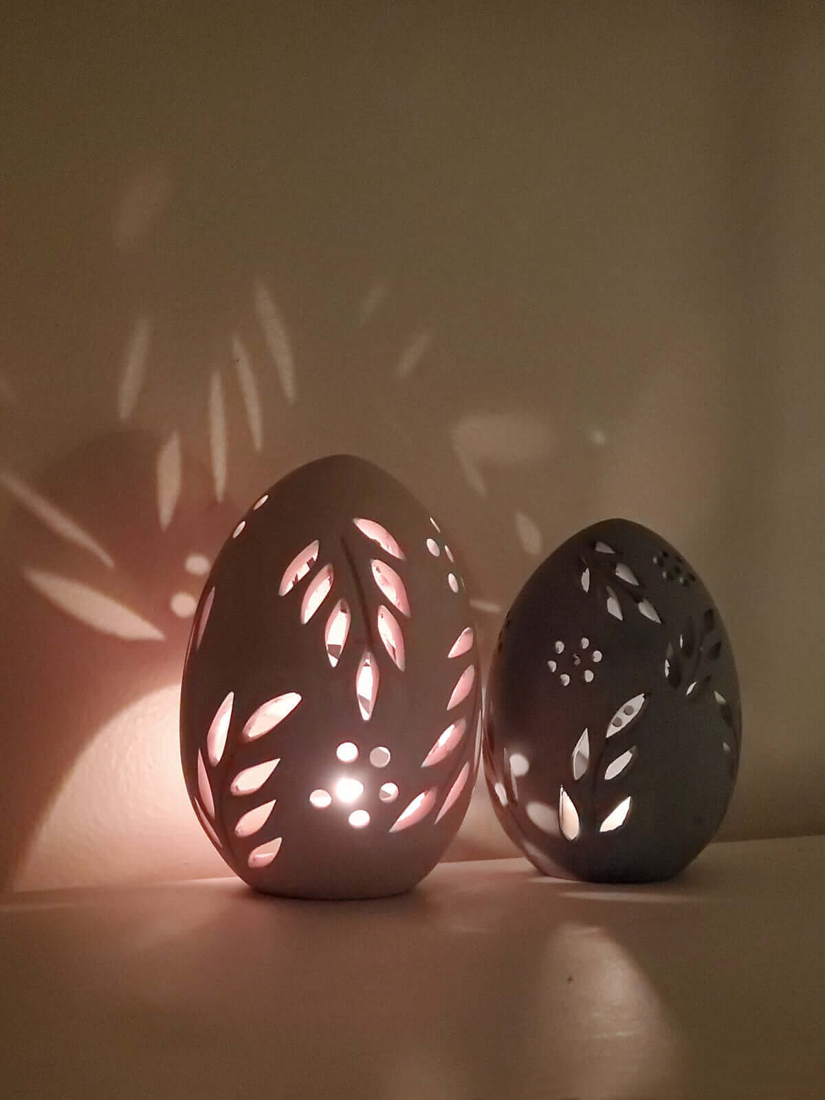 Terracotta Egg Lantern - Set of 2-2