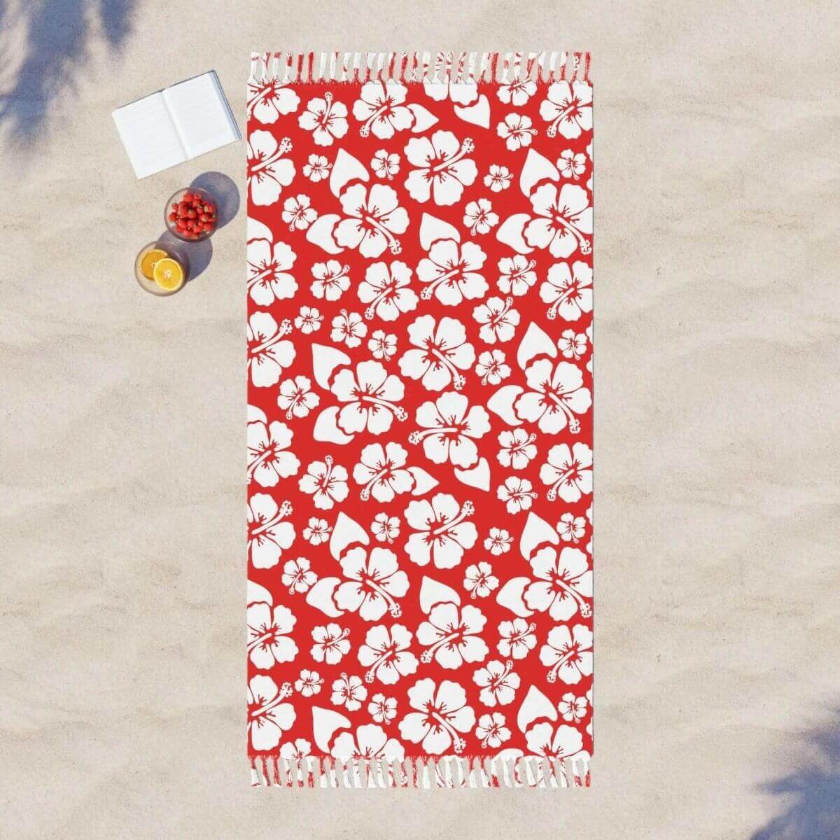 Boho Beach Cloth - Hawaii Red -4