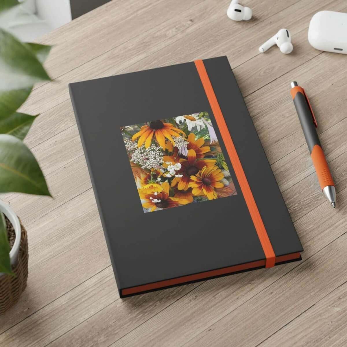 Color Contrast Notebook - Ruled - Bouquet Design - Hearth Home & Living