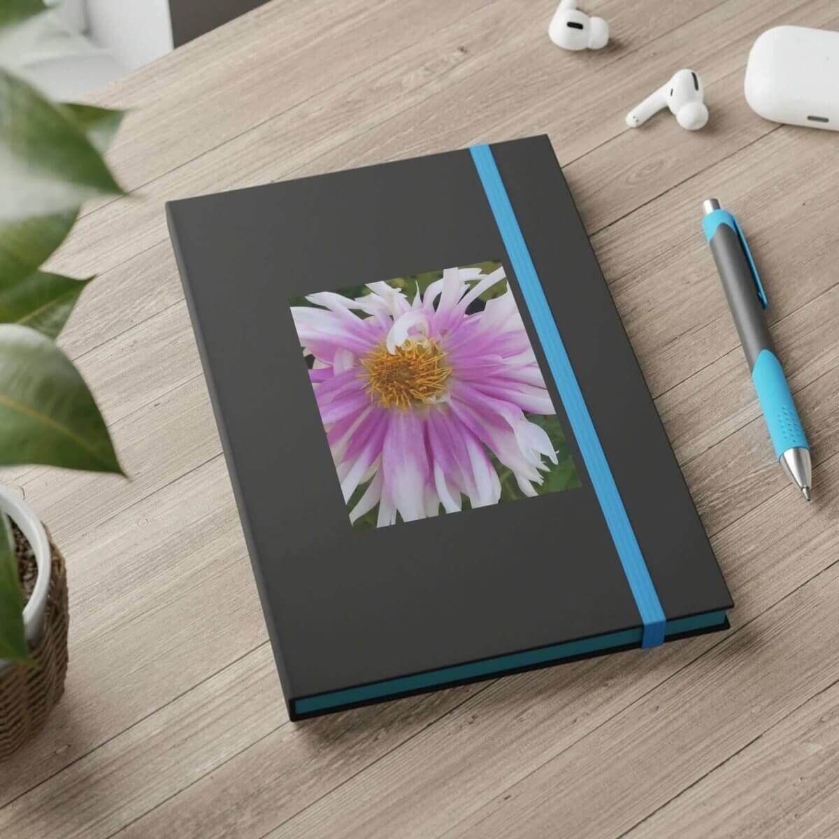 Dahlia Bloom - Color Contrast Notebook - Ruled - 1
