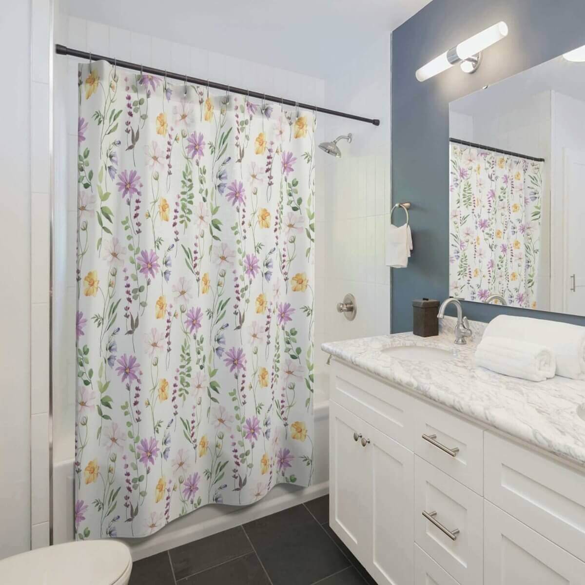 Floral Pattern Shower Curtain - Hearth Home & Living
