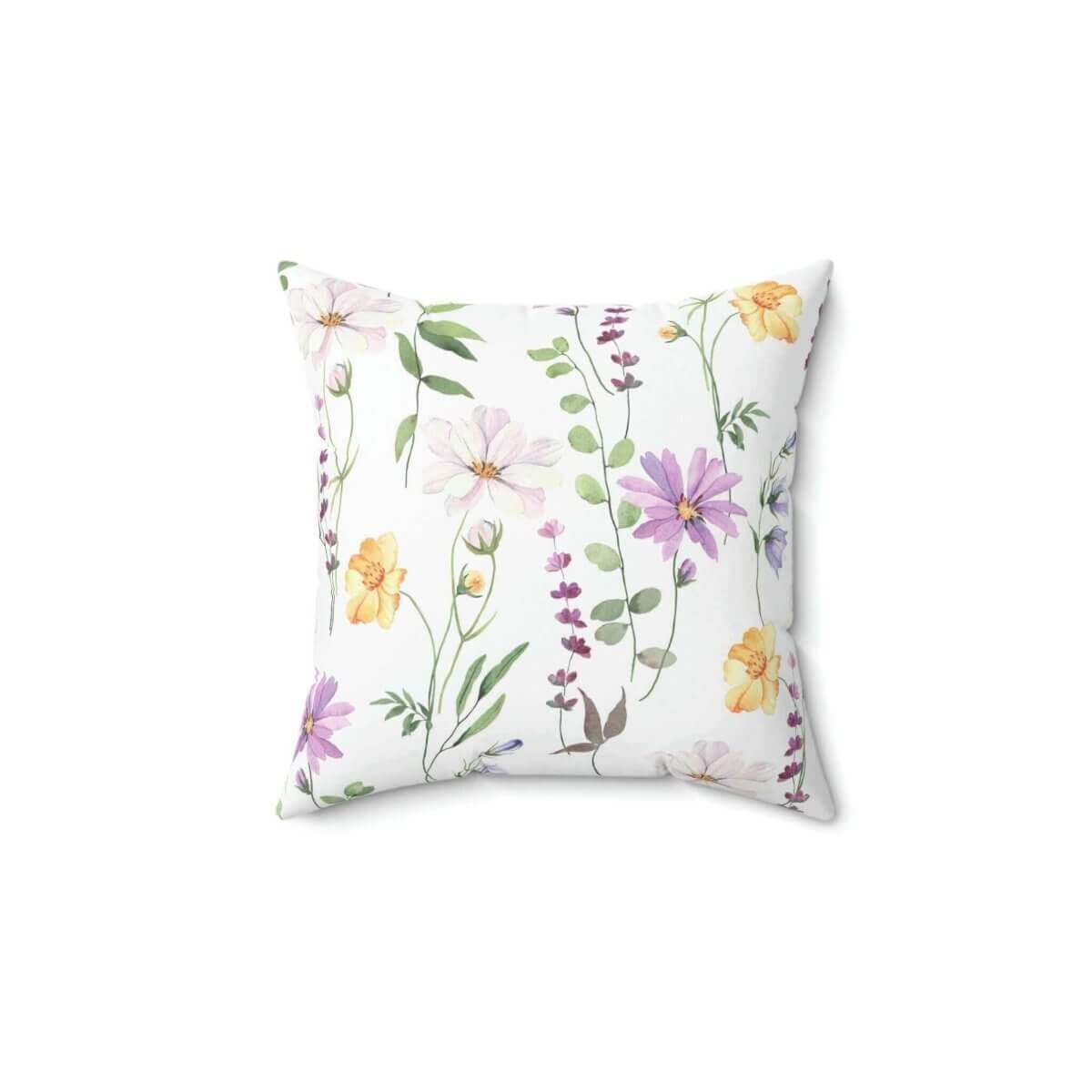 Floral Pattern Square Pillow - Hearth Home & Living