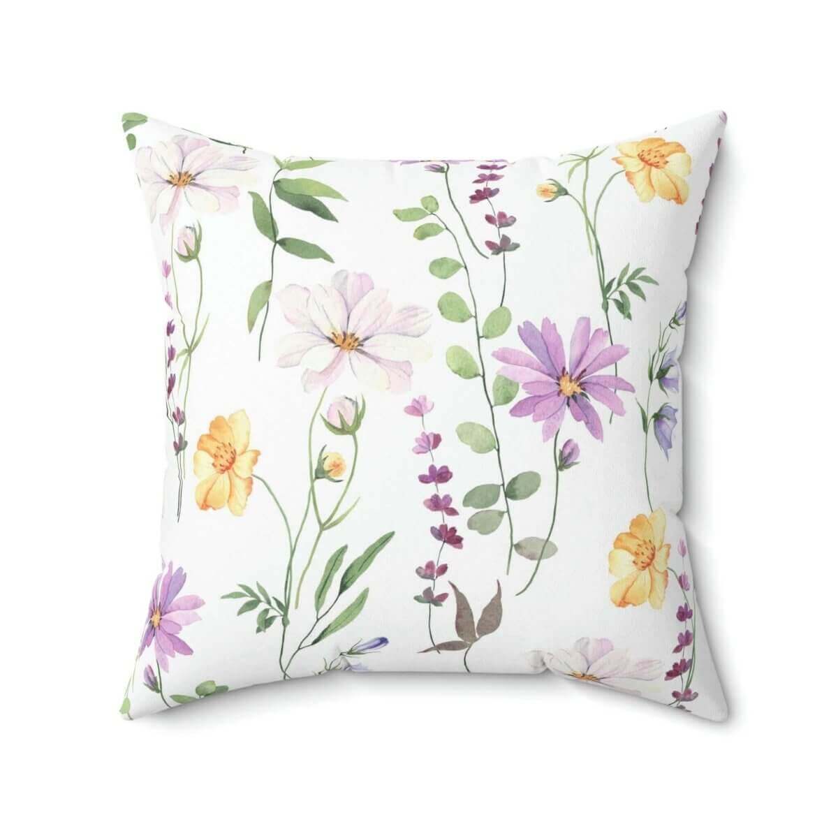 Floral Pattern Square Pillow - Hearth Home & Living