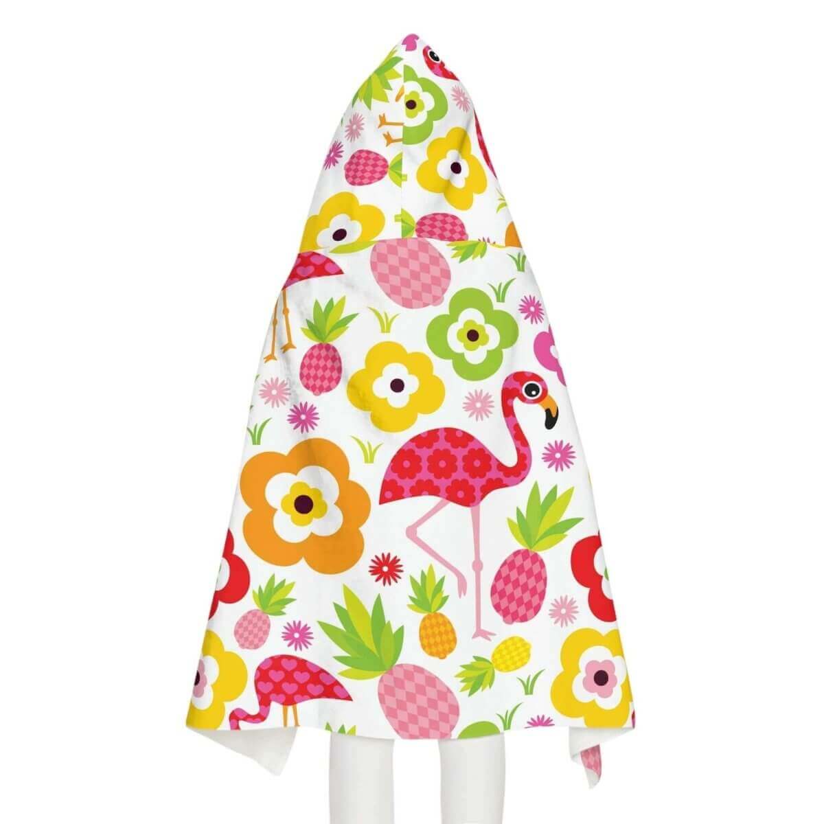 Hooded Beach Towel-Flamingo - 5