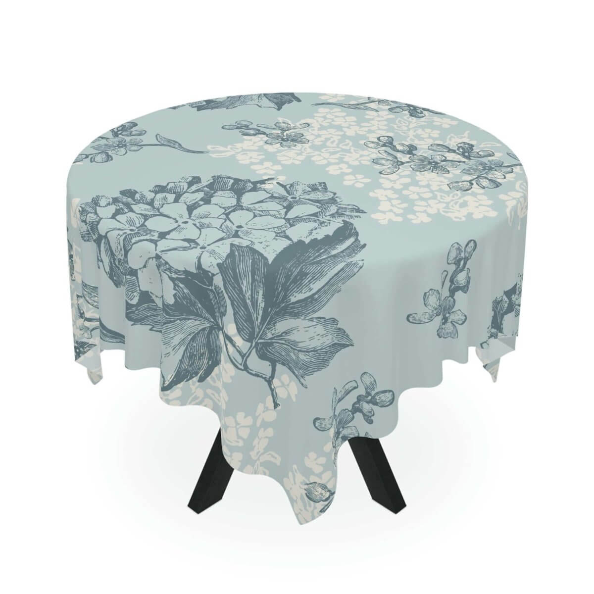 Light Blue floral Tablecloth - Hearth Home & Living