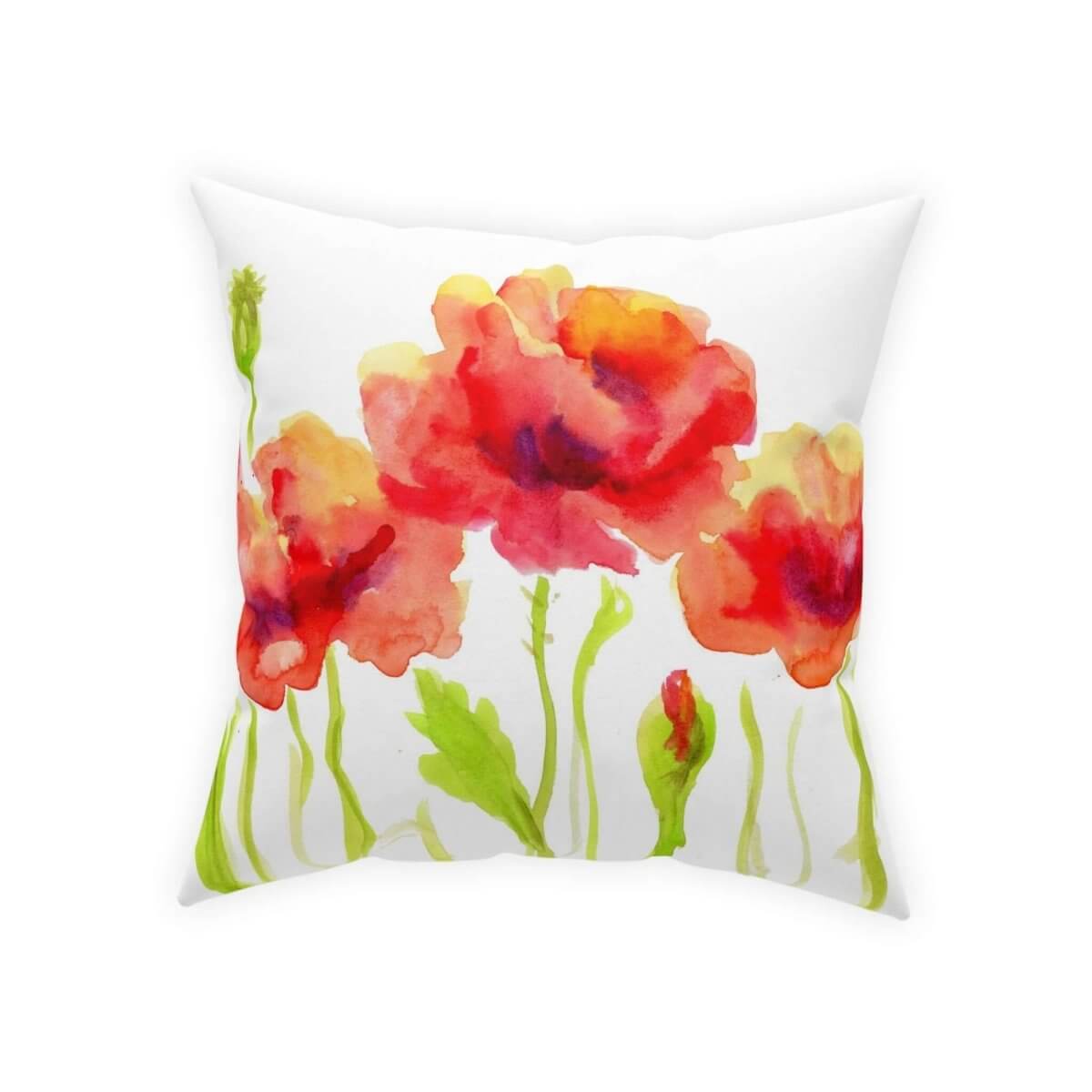 Poppies Broadcloth Pillow (1Pc. Various Sizes) - Hearth Home & Living