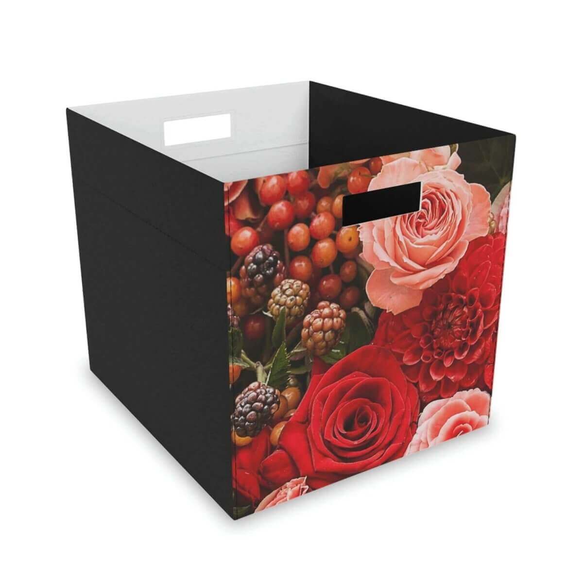 Rose Bouquet Felt Storage Box - Hearth Home & Living