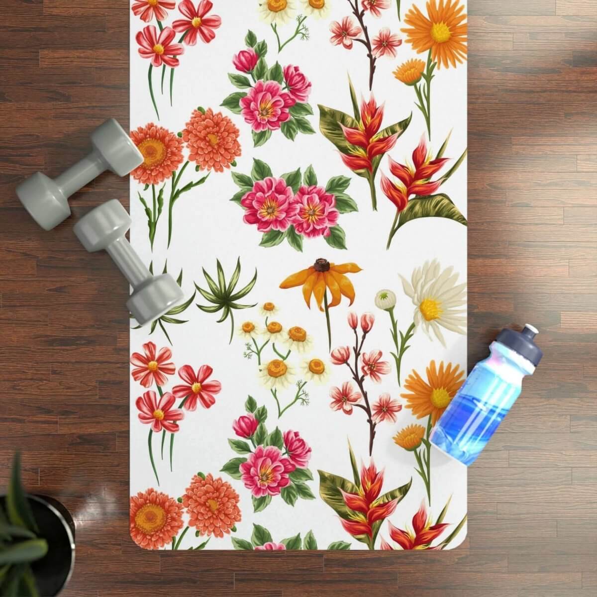 Rubber Yoga Mat- Floral Variety - Hearth Home & Living