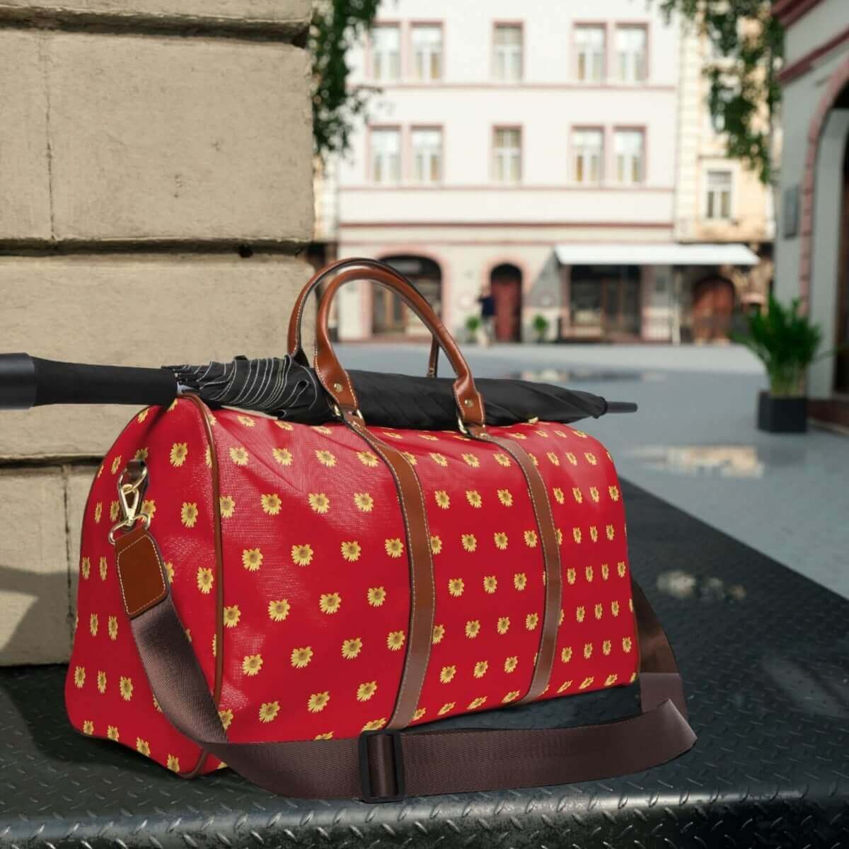 Sunny Design Red Waterproof Travel Bag -1